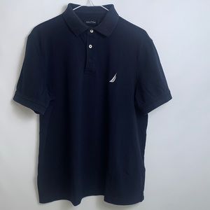 NÁUTICA men’s navy polo shirt. short sleeve